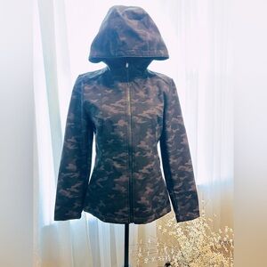 Camouflage Hooded Shell Coat